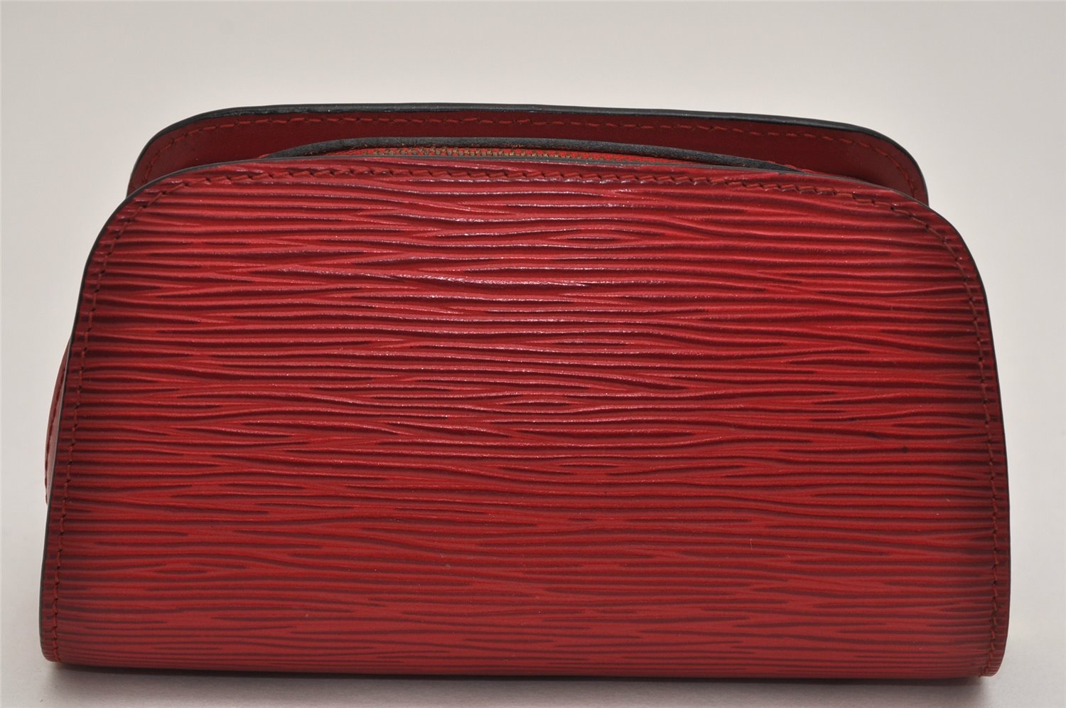 Authentic Louis Vuitton Epi Dauphine Cosmetic Pouch Red M48447 LV 8696J