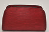 Authentic Louis Vuitton Epi Dauphine Cosmetic Pouch Red M48447 LV 8696J