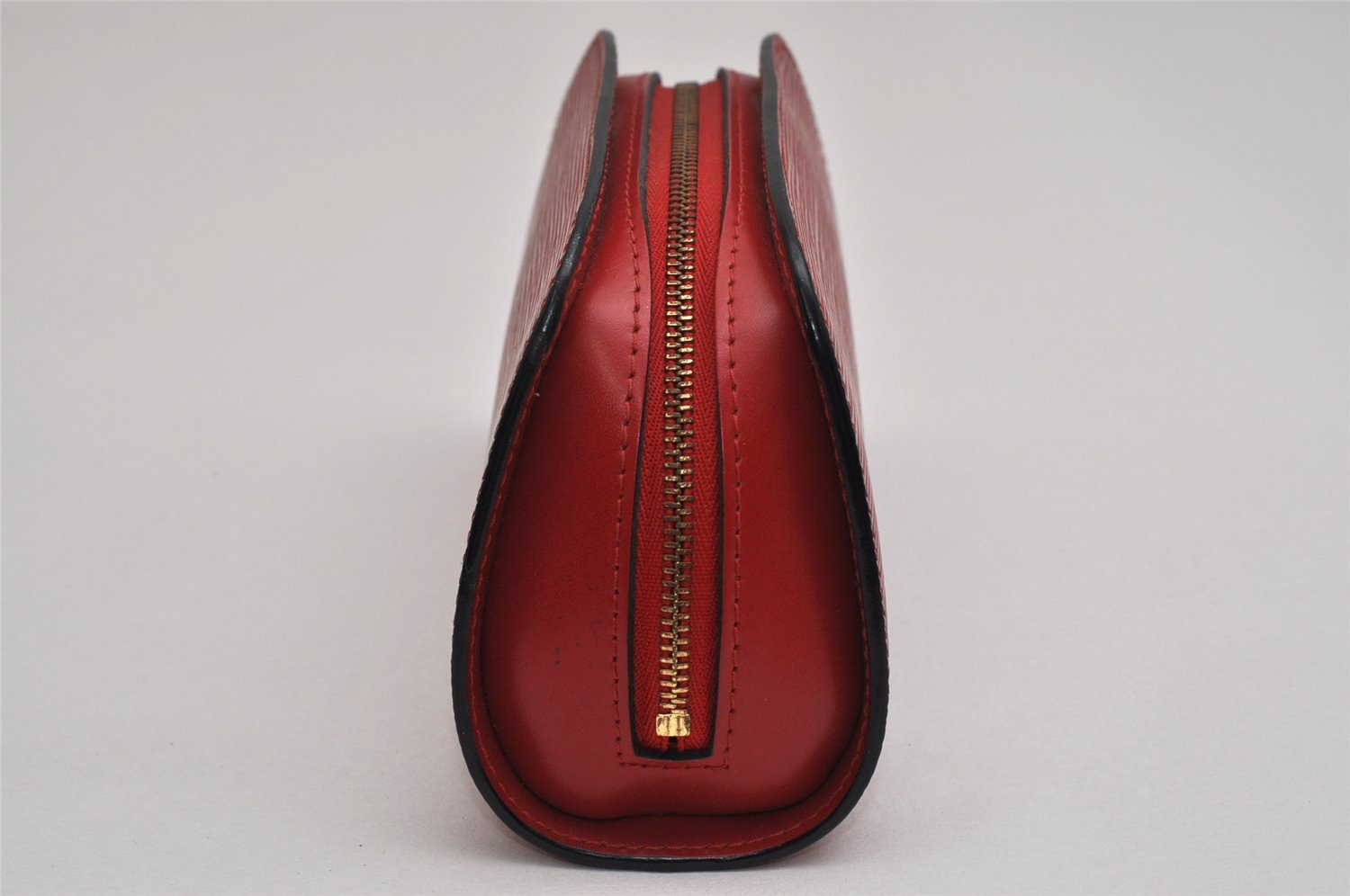 Authentic Louis Vuitton Epi Dauphine Cosmetic Pouch Red M48447 LV 8696J