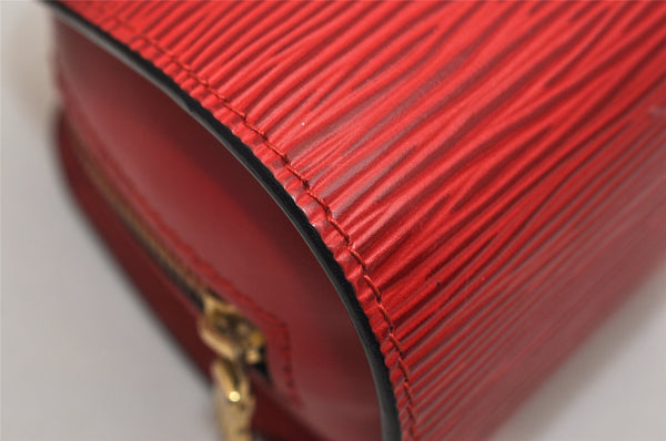 Authentic Louis Vuitton Epi Dauphine Cosmetic Pouch Red M48447 LV 8696J