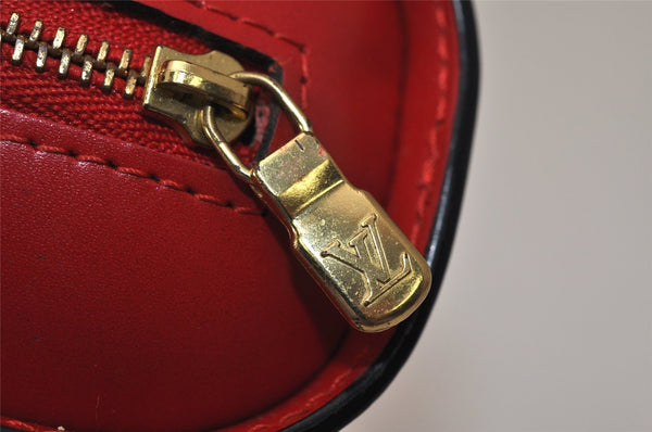 Authentic Louis Vuitton Epi Dauphine Cosmetic Pouch Red M48447 LV 8696J