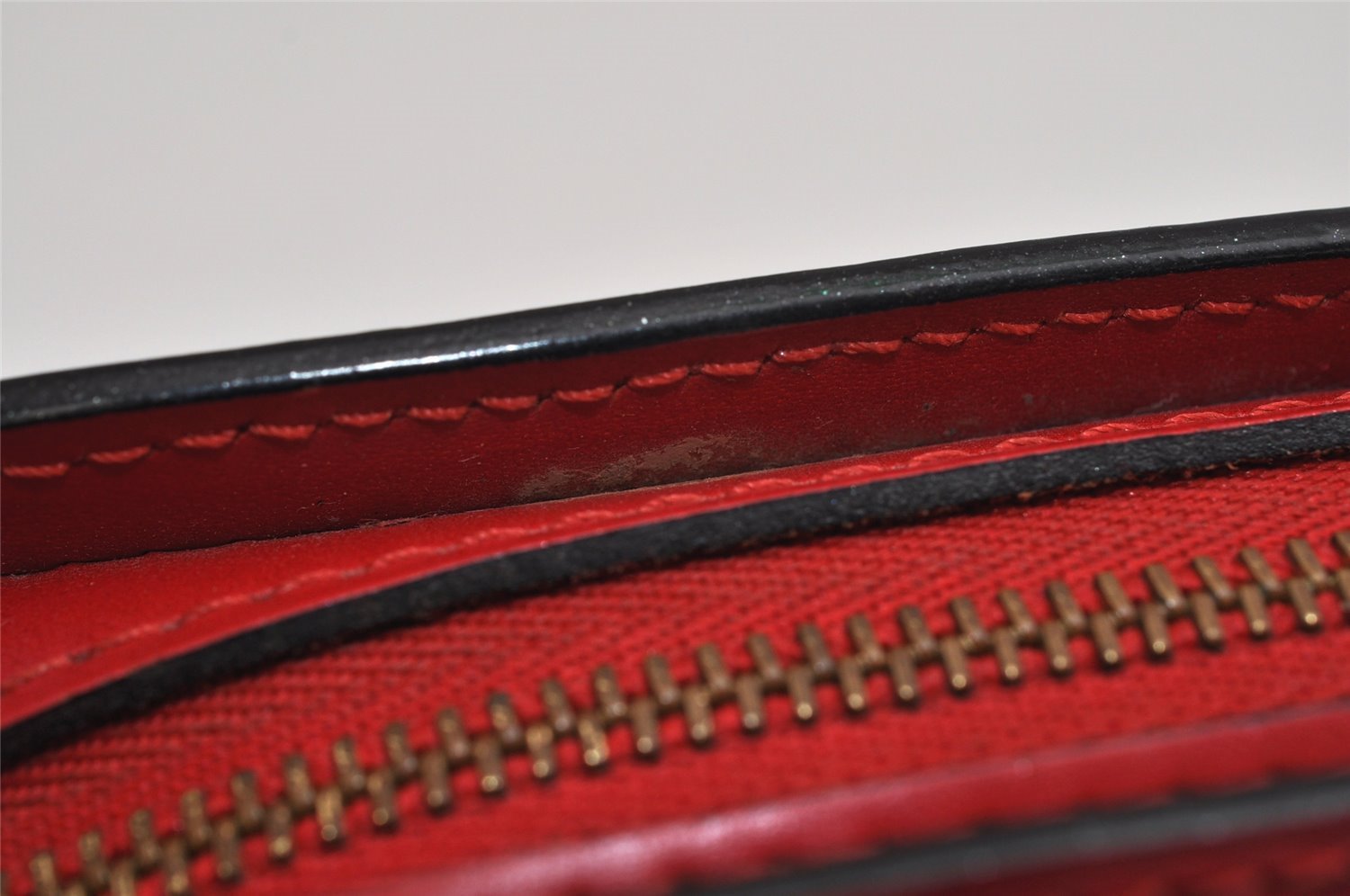 Authentic Louis Vuitton Epi Dauphine Cosmetic Pouch Red M48447 LV 8696J