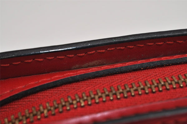 Authentic Louis Vuitton Epi Dauphine Cosmetic Pouch Red M48447 LV 8696J
