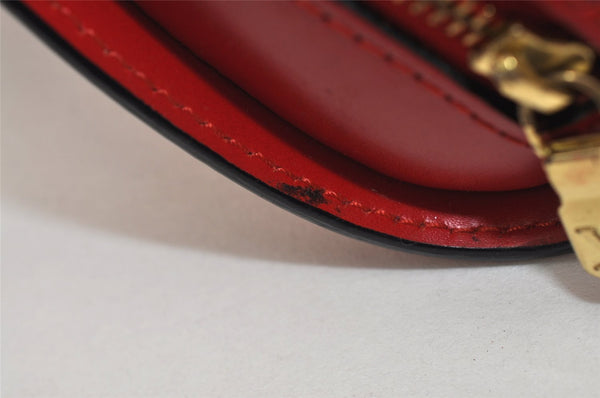 Authentic Louis Vuitton Epi Dauphine Cosmetic Pouch Red M48447 LV 8696J