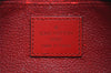 Authentic Louis Vuitton Epi Dauphine Cosmetic Pouch Red M48447 LV 8696J