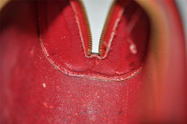 Authentic Louis Vuitton Epi Dauphine Cosmetic Pouch Red M48447 LV 8696J