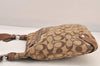 Authentic COACH Signature Shoulder Bag Purse Canvas Leather F14689 Brown 8697M