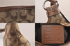 Authentic COACH Signature Shoulder Bag Purse Canvas Leather F14689 Brown 8697M