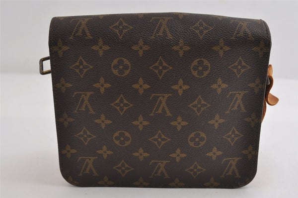 Authentic Louis Vuitton Monogram Cartouchiere MM M51253 Shoulder Bag Junk 8698I