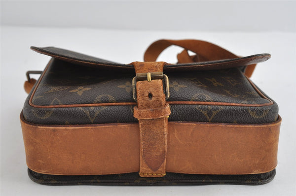 Authentic Louis Vuitton Monogram Cartouchiere MM M51253 Shoulder Bag Junk 8698I
