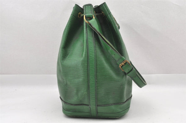 Authentic Louis Vuitton Epi Noe Shoulder Drawstring Bag Green Old Model LV 8699I