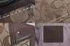 Authentic COACH Signature Shoulder Cross Bag Canvas Leather F12390 Brown 8699M