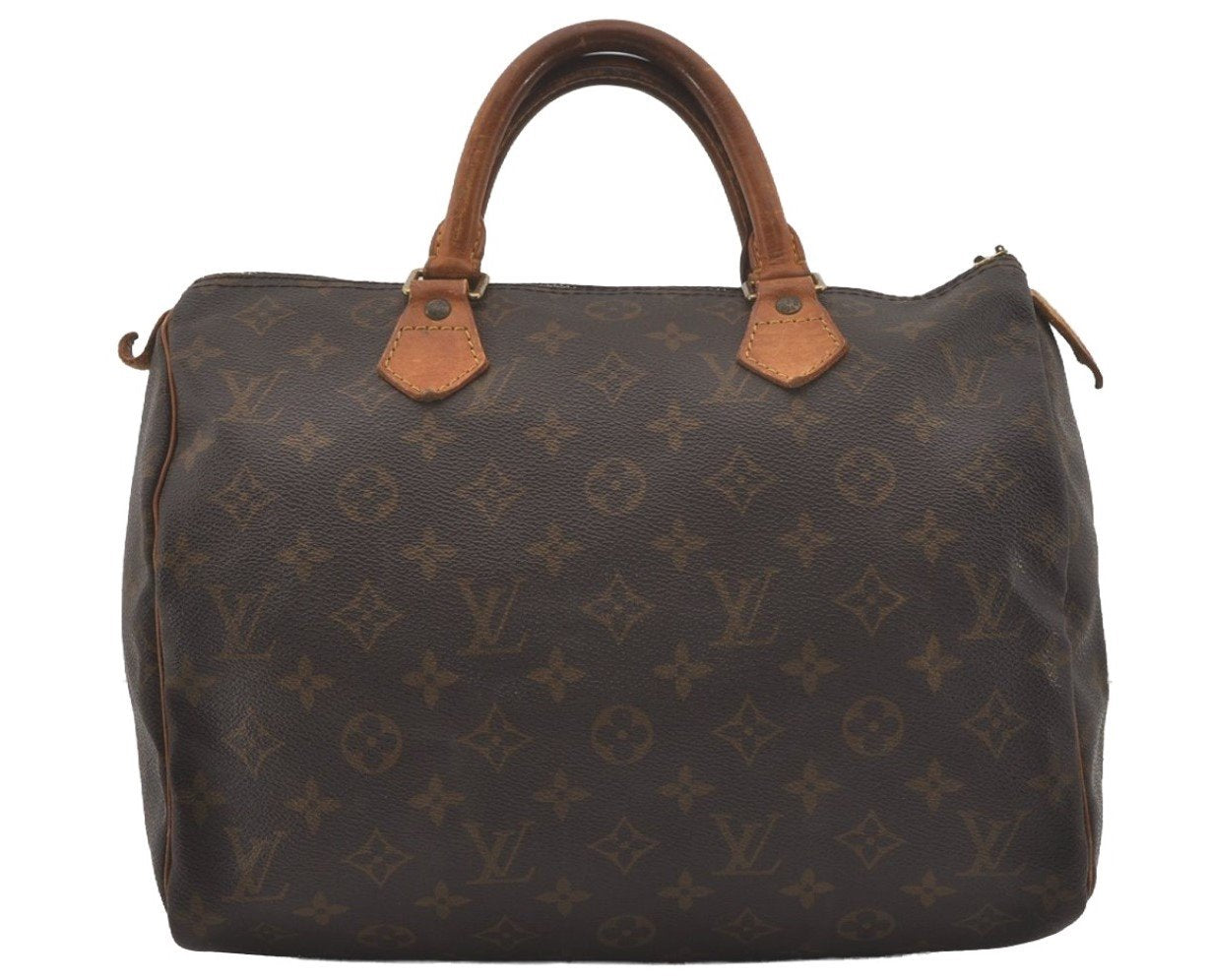 Authentic Louis Vuitton Monogram Speedy 30 Hand Boston Bag M41526 LV Junk 8700I