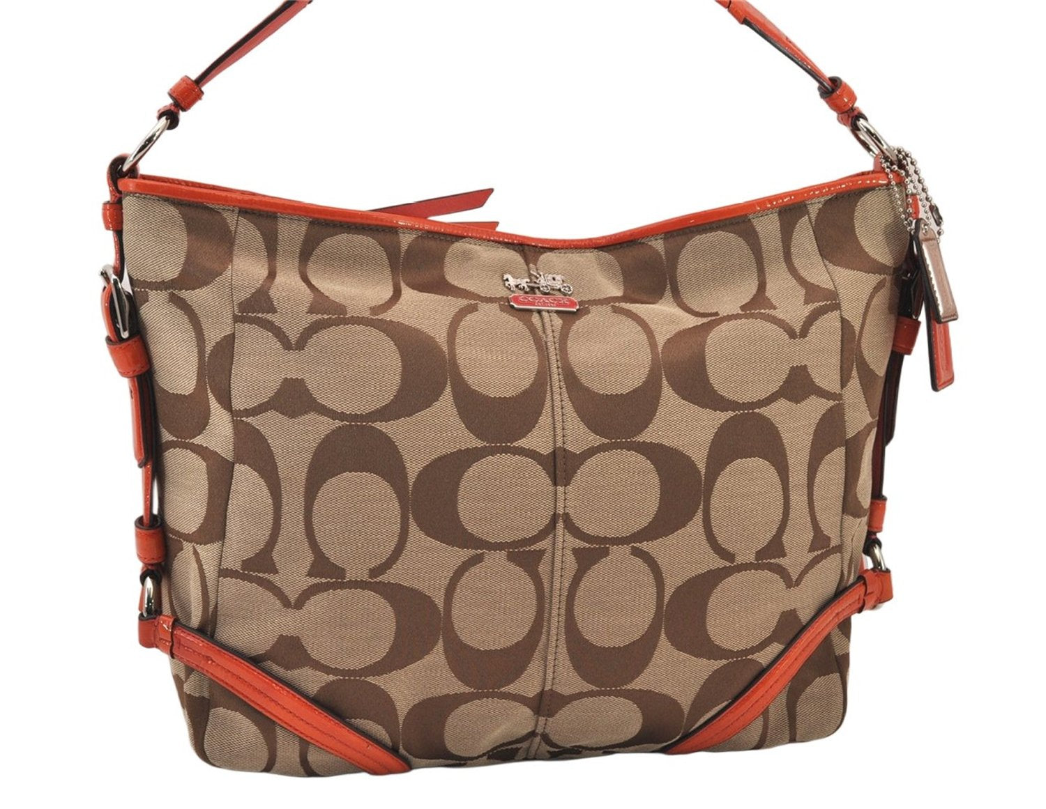 Authentic COACH Signature Shoulder Bag PVC Leather 18093 Blown 8700M