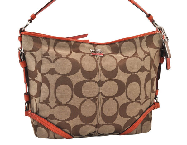 Authentic COACH Signature Shoulder Bag PVC Leather 18093 Blown 8700M
