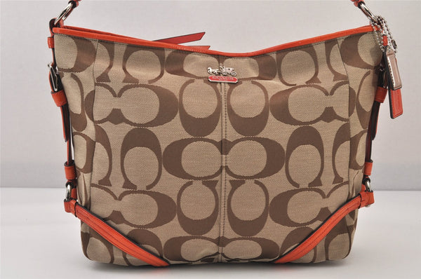 Authentic COACH Signature Shoulder Bag PVC Leather 18093 Blown 8700M