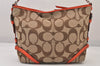 Authentic COACH Signature Shoulder Bag PVC Leather 18093 Blown 8700M