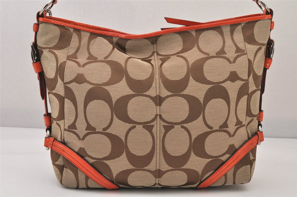 Authentic COACH Signature Shoulder Bag PVC Leather 18093 Blown 8700M