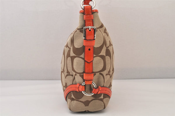 Authentic COACH Signature Shoulder Bag PVC Leather 18093 Blown 8700M