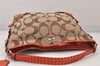 Authentic COACH Signature Shoulder Bag PVC Leather 18093 Blown 8700M