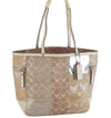 Authentic COACH Signature Shoulder Tote Bag Canvas Leather 13498 Beige 8701M