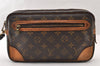 Authentic Louis Vuitton Monogram Marly Dragonne GM M51825 Clutch Hand Bag 8703I