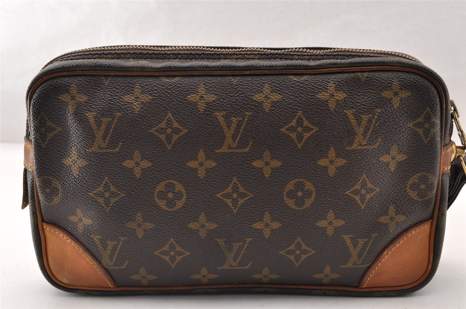 Authentic Louis Vuitton Monogram Marly Dragonne GM M51825 Clutch Hand Bag 8703I