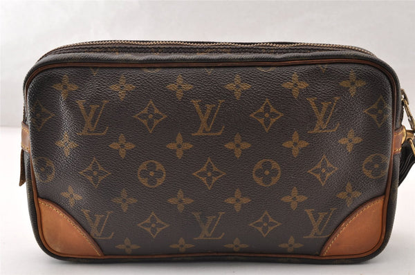 Authentic Louis Vuitton Monogram Marly Dragonne GM M51825 Clutch Hand Bag 8703I