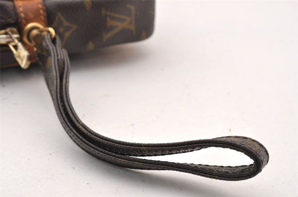 Authentic Louis Vuitton Monogram Marly Dragonne GM M51825 Clutch Hand Bag 8703I