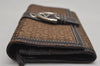Authentic COACH Signature Vintage Long Wallet Purse Canvas Leather Brown 8703J