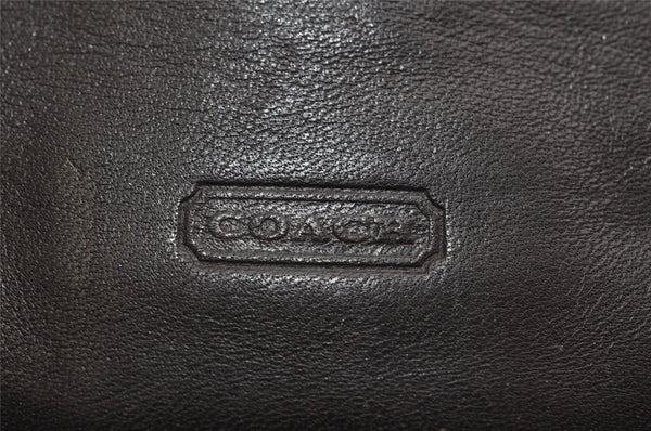Authentic COACH Signature Vintage Long Wallet Purse Canvas Leather Brown 8703J