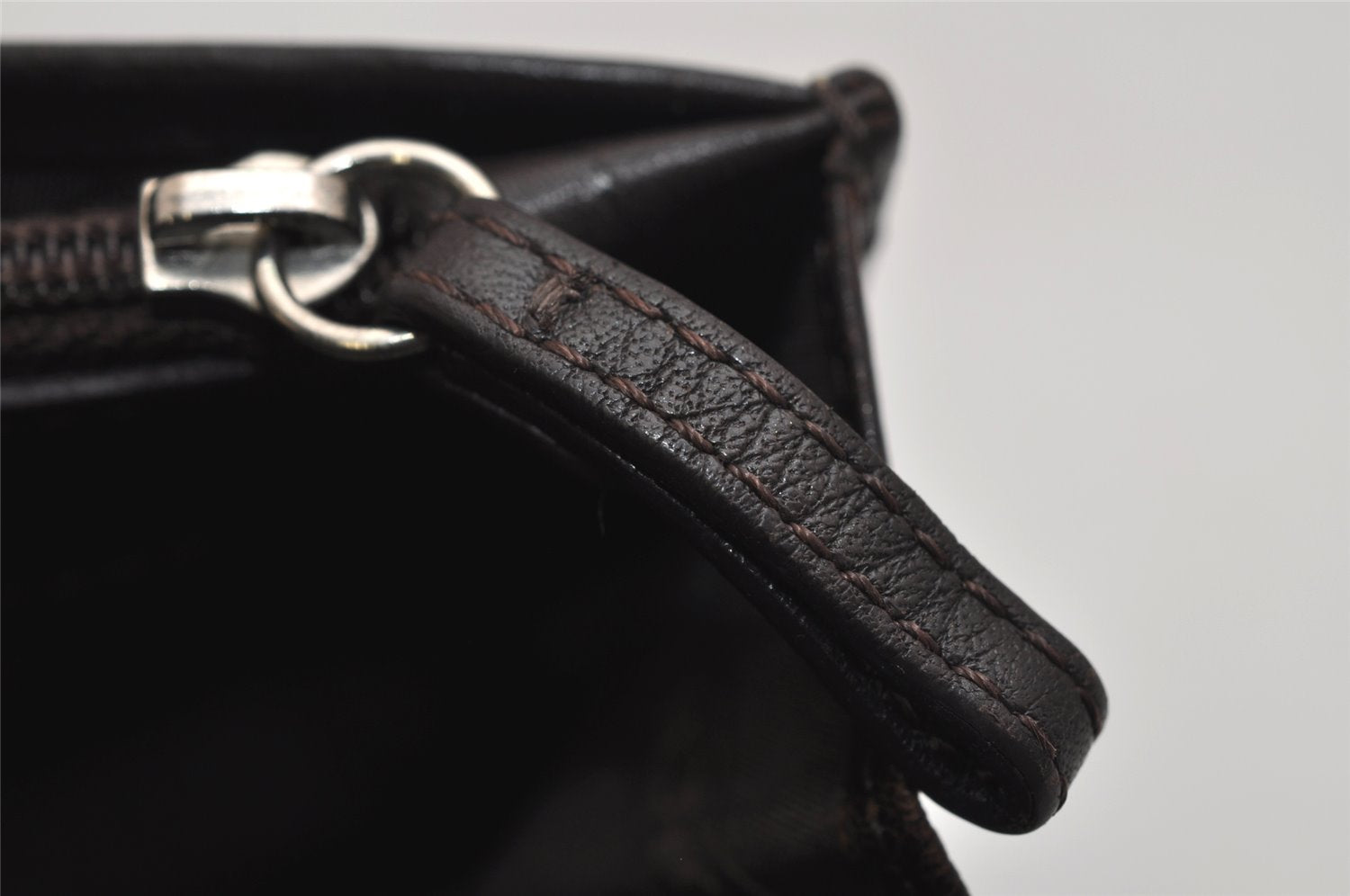 Authentic COACH Signature Vintage Long Wallet Purse Canvas Leather Brown 8703J