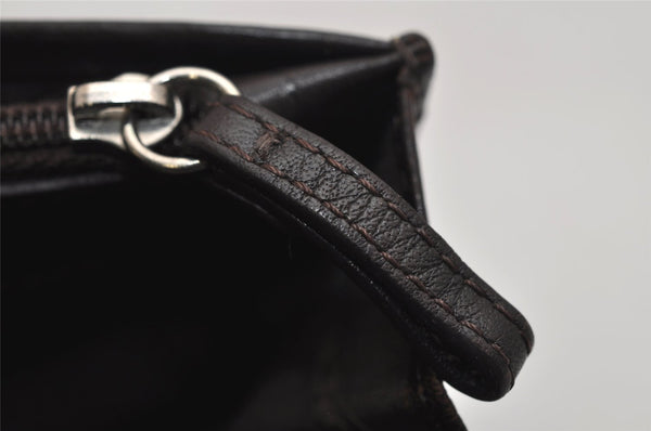 Authentic COACH Signature Vintage Long Wallet Purse Canvas Leather Brown 8703J
