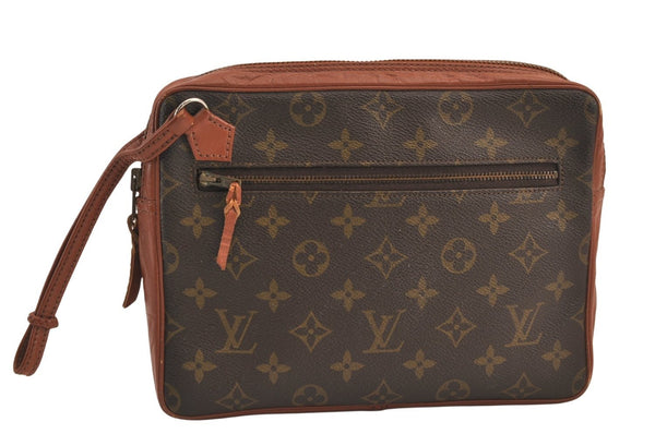 Authentic Louis Vuitton Monogram Pochette Sport Clutch Hand Bag Old Model 8703M