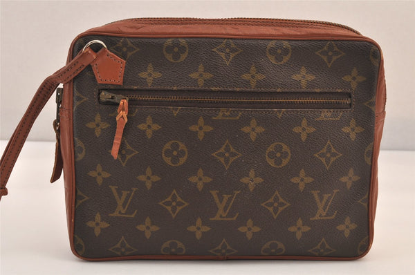 Authentic Louis Vuitton Monogram Pochette Sport Clutch Hand Bag Old Model 8703M