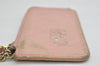 Authentic CHANEL Vintage Calf Skin Bicolore Camellia Coin Purse Case Pink 8706J