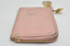 Authentic CHANEL Vintage Calf Skin Bicolore Camellia Coin Purse Case Pink 8706J