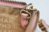 Authentic CHANEL Vintage Calf Skin Bicolore Camellia Coin Purse Case Pink 8706J