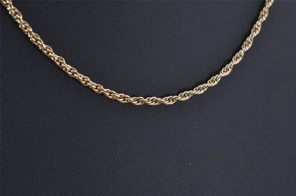 Authentic Christian Dior Vintage Gold Tone Chain Pendant Necklace CD 8707J