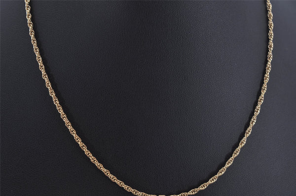 Authentic Christian Dior Vintage Gold Tone Chain Pendant Necklace CD 8707J