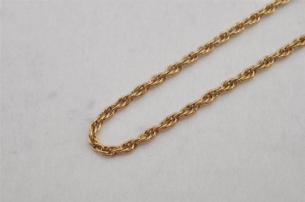 Authentic Christian Dior Vintage Gold Tone Chain Pendant Necklace CD 8707J