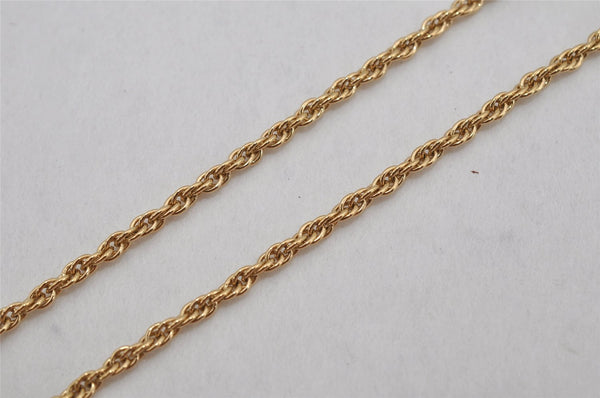 Authentic Christian Dior Vintage Gold Tone Chain Pendant Necklace CD 8707J