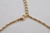 Authentic Christian Dior Vintage Gold Tone Chain Pendant Necklace CD 8707J