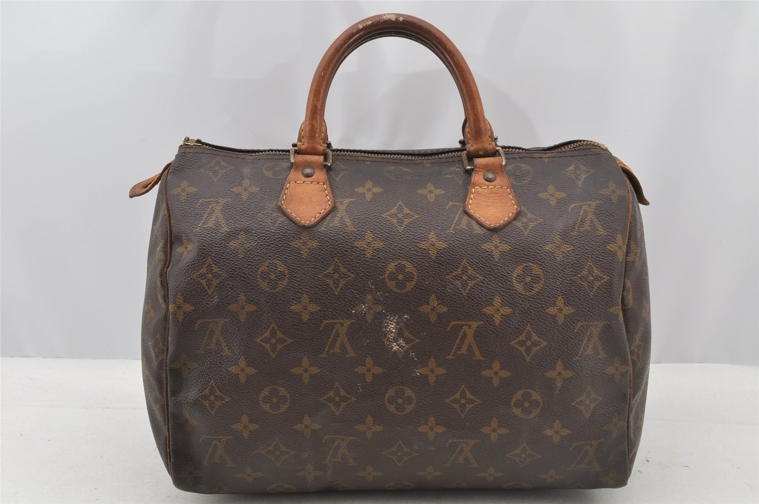 Authentic Louis Vuitton Monogram Speedy 30 Hand Boston Bag M41526 LV Junk 8709I