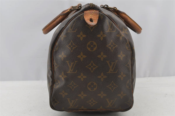 Authentic Louis Vuitton Monogram Speedy 30 Hand Boston Bag M41526 LV Junk 8709I