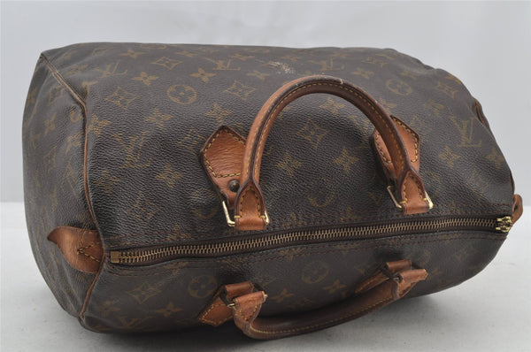 Authentic Louis Vuitton Monogram Speedy 30 Hand Boston Bag M41526 LV Junk 8709I