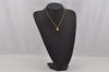 Authentic NINA RICCI Gold Tone Rhinestone Flower Chain Pendant Necklace 8709J