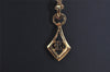 Authentic NINA RICCI Gold Tone Rhinestone Drop Chain Pendant Necklace 8710J