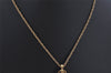 Authentic NINA RICCI Gold Tone Rhinestone Drop Chain Pendant Necklace 8710J