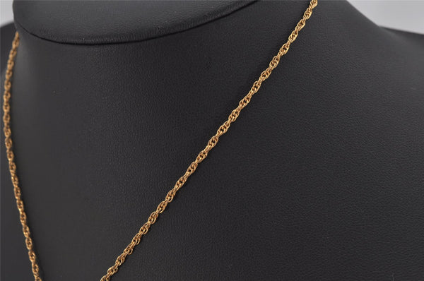 Authentic NINA RICCI Gold Tone Rhinestone Drop Chain Pendant Necklace 8710J